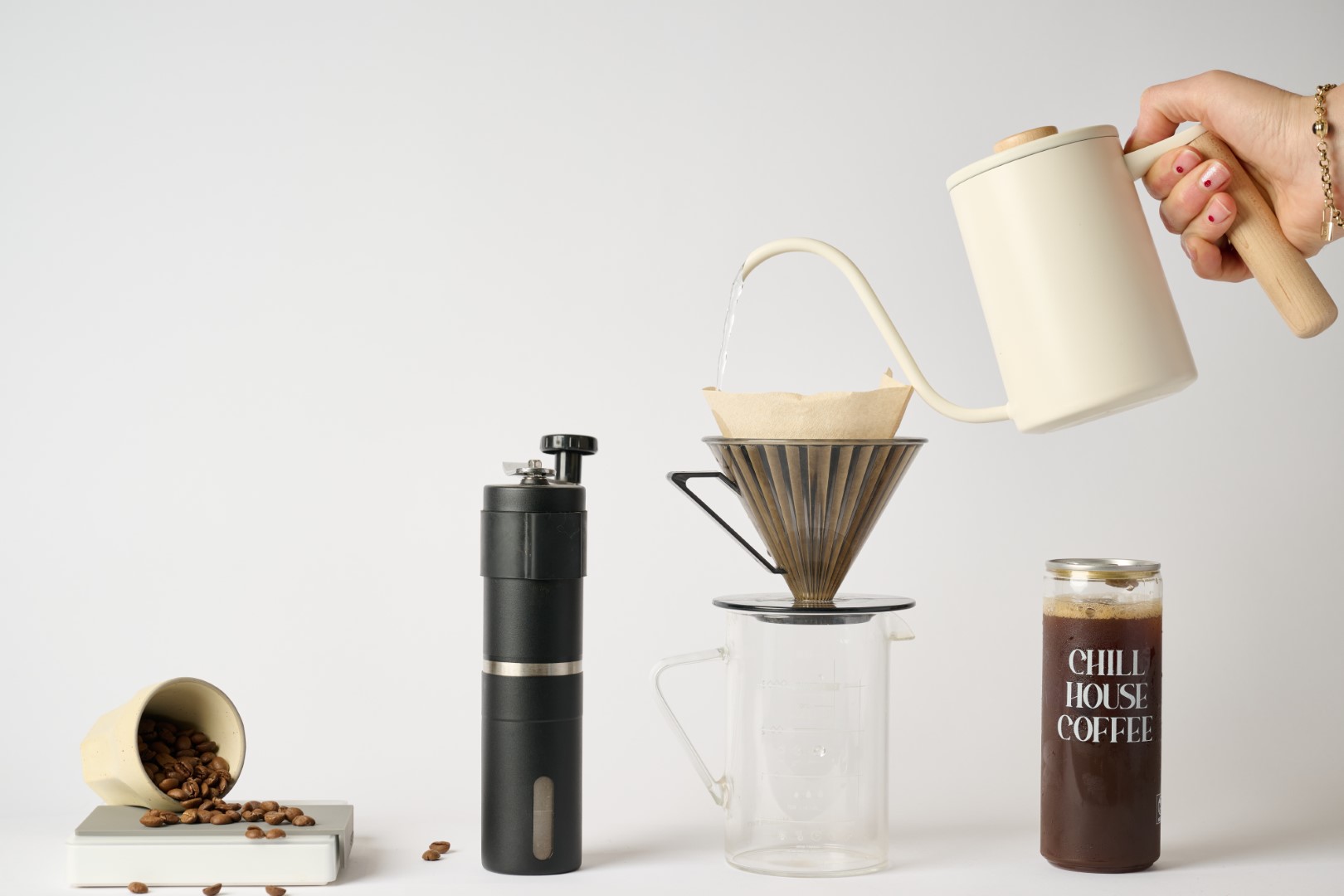 V60 filter coffee brewed from single origin beans at Chill House Mayfair London